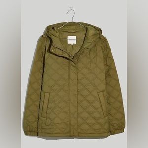 Madewell Airpuff Quilted Packable Puffer Jacket in Tundra, Size S